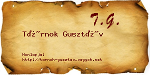 Tárnok Gusztáv névjegykártya