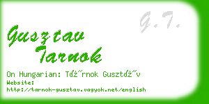 gusztav tarnok business card